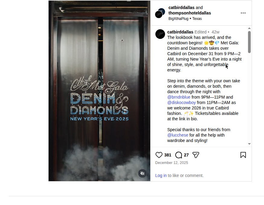 Thompson Catbird Met Gala Instagram post
